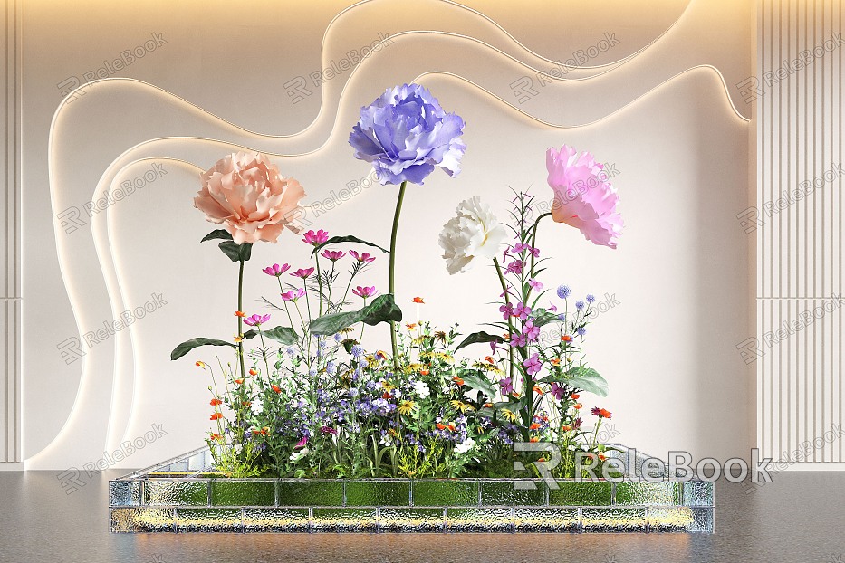 Modern Indoor Landscape Landscaping Landscape Setches Indoor Landscape Indoor Landscape Bryophytes Plant Heap model