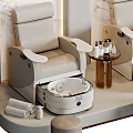 Gray Massage Chairs In Arcadia Beauty Relaxation Space With Arched Marble Wall