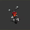 Red Harley Davidson Classic Cruiser Motorcycle With Black Seat Silver Engine And Chrome Details