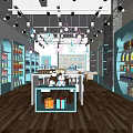 Modern Maternal and Baby Store Nursery Store Children's Store Maternal and Infant Products Cashier Display Cabinet Shelf Counter 3d model