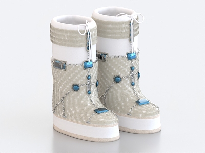 Warm Shoes Tall Boots Tall Shoes Cotton Boots Jeweled Shoes model