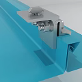 Metal Bracket With Screw And Plate For Blue Panel Structural Connection 3d model