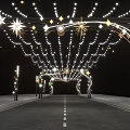 Event Passage With Festive Decorative Archway And Shining Star Lights
