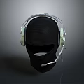Professional Over Ear Headphones With White Ear Cups And Built In Microphone