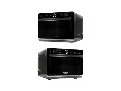 Two Black TasteMaster Countertop Kitchen Ovens For Home Cooking Use 3d model