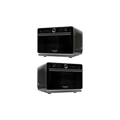 Two Black TasteMaster Countertop Kitchen Ovens For Home Cooking Use 3d model
