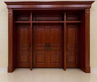 European-style simple carved gate 3d model