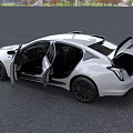 White Cadillac Luxury Sedan With Modern Exterior Design And Stylish Features