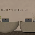 Quiet reception desk computer. 3d model