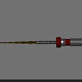 Industrial Equipment with Golden Tip Silver Body and Red Rings Precision Drill Bit Tool