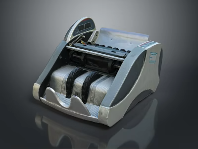 Electronic Money Counter Machine With Silver Body And Cash Counting Function 3d model