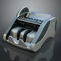 Electronic Money Counter Machine With Silver Body And Cash Counting Function 3d model