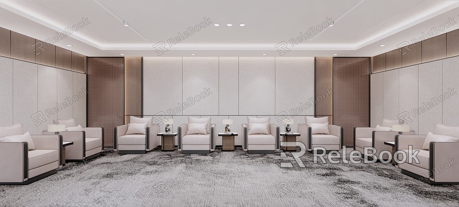 Modern Reception Room Conference Lounge model