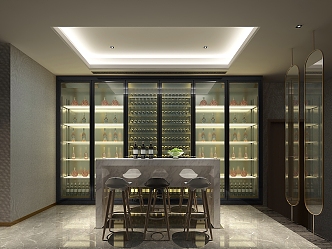 Modern Wine Cellar Stainless Steel Red Wine Cellar Cold Storage Room Constant Temperature Room Constant Temperature Cabinet Display Cabinet Cold Storage Cabinet Red Wine Cellar 3d model