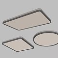 Cream wind ceiling lamp 3d model