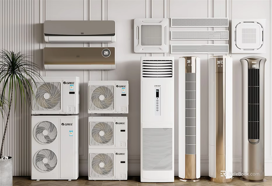 Haier Air Conditioners and Fans Modern Design Wall Mounted Floor Standing Units 3d model 