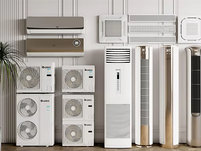 Haier Air Conditioners and Fans Modern Design Wall Mounted Floor Standing Units 3d model