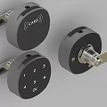 Modern Electronic Door Handles With Card Digital Keypad And Button Designs 3d model