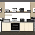 Modern Office Space With Essential Office Appliances Including Printers Scanners And Copiers