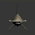 Realistic 3D Hammerhead Shark with Hammer Shaped Head Streamlined Body Fins and Tail