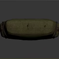 Military Green Canvas Daily Necessities Bag With Worn Texture Multiple Pockets And Metal Buckles