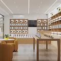 Modern Digital Store with Various Gadgets and Accessories on Display Shelves and Comfortable Seating