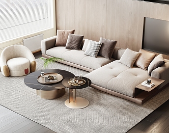 Modern Sofa Coffee Table Combination Sofa Coffee Table 3d model