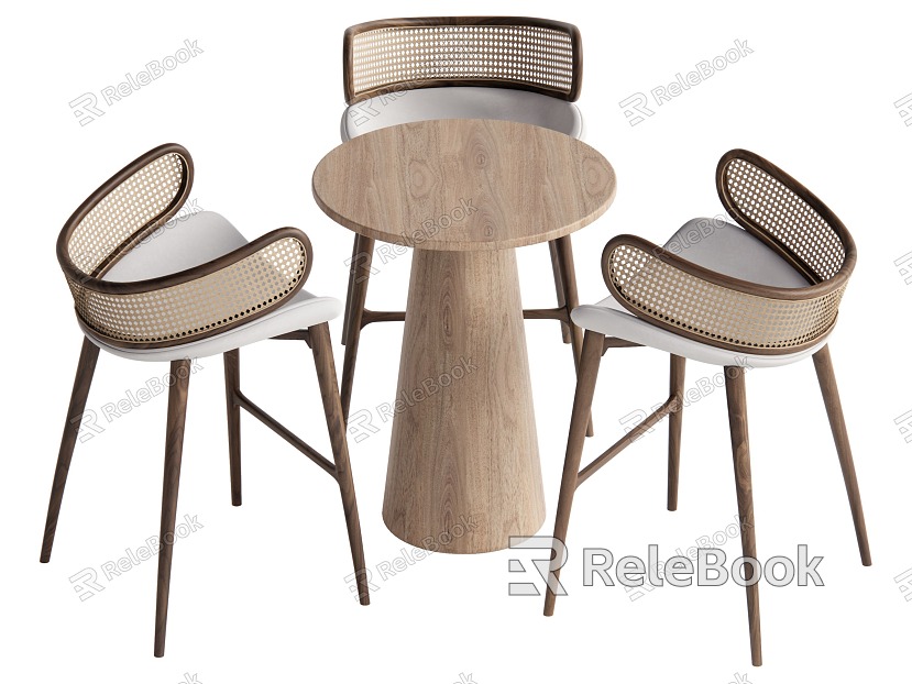 Modern Rattan Casual Table and Chair Combination model