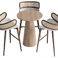 Modern Rattan Casual Table and Chair Combination 3d model