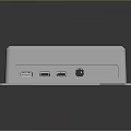 Silver Compact Mini PC With Aluminum Body Heat Dissipation Grille Mounting Brackets And USB Ports