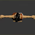 Anime Character Figure With Spiky Black Hair Orange Sash White Pants And Arms Outstretched