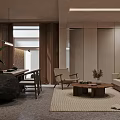 Modern Basement Interior With Sports Car And Stylish Decor