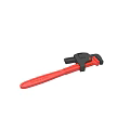 Red Handle Black Head Pipe Wrench Tool For Plumbing Repairs