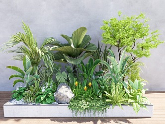 Modern Plant Green Plant Potted Plant Combination Bonsai Plant Pile Landscape Indoor Plant Landscaping Flower Box Flower Pond 3d model