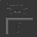 White Decorative Molding Component For Interior Decoration With Curved Design And Layered Details