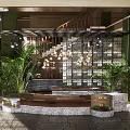 Modern Clothing Store Interior With Display Racks Mannequins And Green Plants
