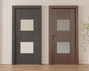 Modern single door combination 3d model