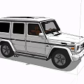 White Off Road SUV With Rugged Design Large Alloy Wheels And Square Body