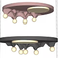 Modern Ceiling Lights Pink And Black Design With Decorative Globe Bulbs Contemporary Fixtures