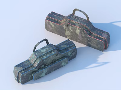 Two Camouflage Storage Bags With Handles For Home Organization And Daily Use 3d model