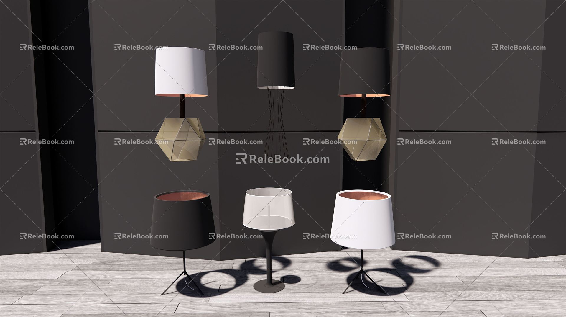 Modern table lamp 3d model