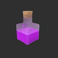 Chic Jewelry Storage Vial With Purple Liquid And Cork Stopper