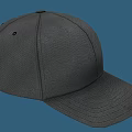 Gray Fabric Baseball Hat With Curved Bill On Blue Background 3d model