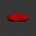 Red Heart Shaped Knitted Pillow With Cross Shaped Band Aid Design