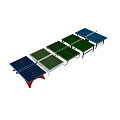 Ping Pong Tables As Sports Equipment With Various Green And Blue Tops