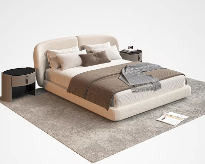 Modern Double Bed 3d model