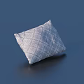 Decorative Gray Throw Pillow With Diamond Pattern And Textured Surface For Home Decor