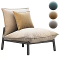 Stylish Upholstered Fabric Leisure Chair With Throw Pillow For Cozy Living Room Multiple Color Options