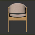Pink Padded Accent Chair With Wooden Armrests Comfortable Seat And Modern Design