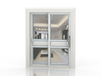 Jianou solid wood door interior door 3d model